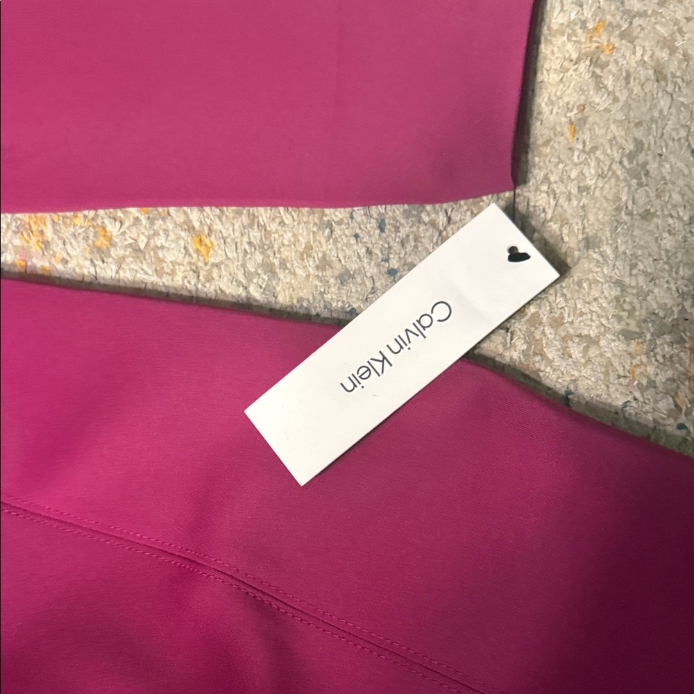NWT Calvin Klein Fuchsia Long Sleeve Dress 6 - Picture 4 of 10